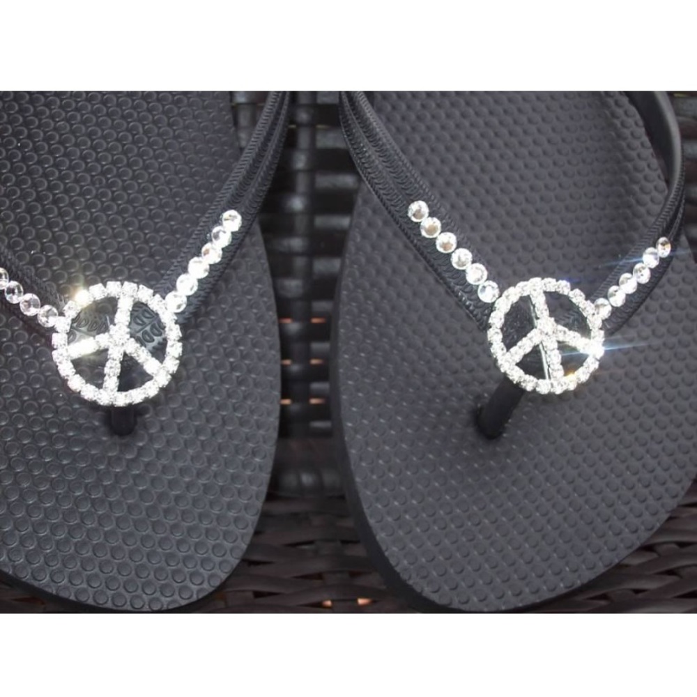 〰️Rhinestone Peace Buckle/Slider〰️
